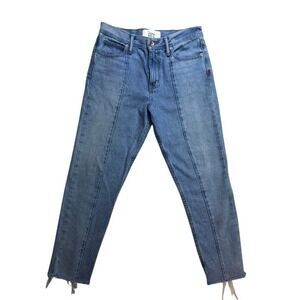 BDG Dad Slim Tapered Fit Light Wash Denim‎ Jeans Womens 30x30 Raw Hem